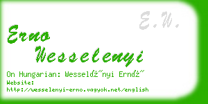 erno wesselenyi business card